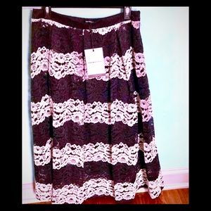 Adorable Black & White Lace Skirt